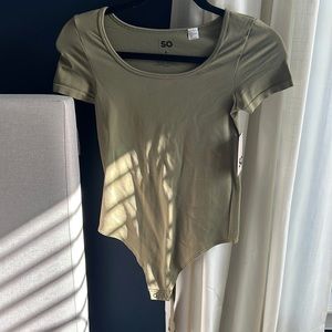 SO seamless bodysuit in olive green